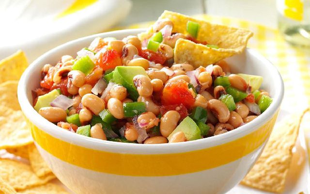 Texas Caviar with Baked Tortilla Chips