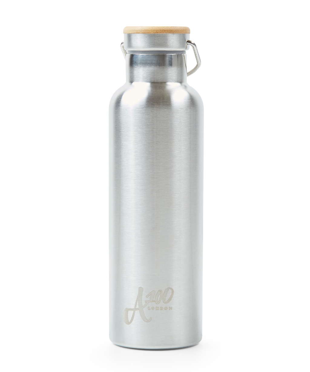 Double Wall Bamboo Lid Thermal Bottle